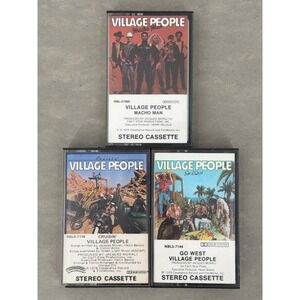 Village People Cassette Tape Lot Macho Man Cruisin Go West Vintage Disco 70s